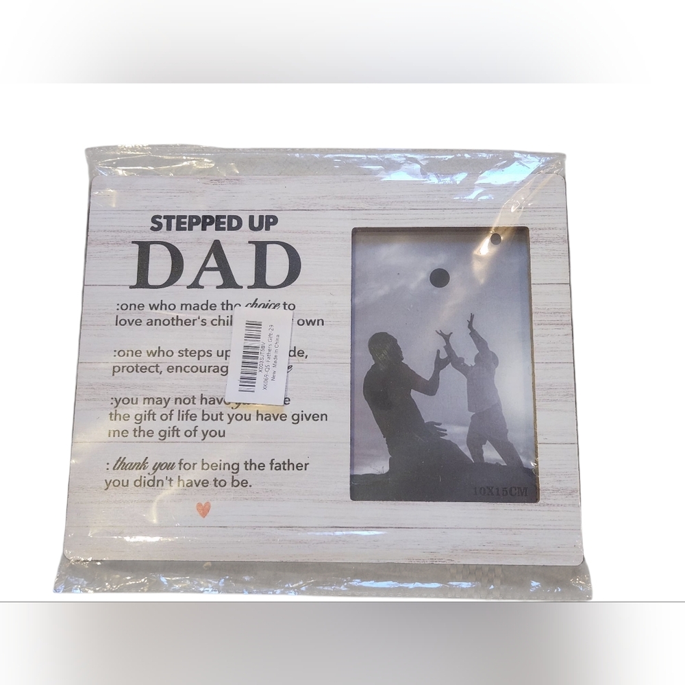 Stepped Up Dad Photo Frame NWT